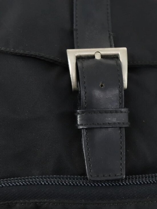 PRADA Backpack Nylon Black Silver Auth 170313 main image 6